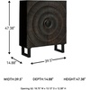 image:imageSignature Design by Ashley Fosterman Tall Sunburst Accent Cabinet Black