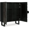 image:imageSignature Design by Ashley Fosterman Tall Sunburst Accent Cabinet Black
