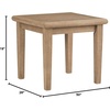 image:imageSignature Design by Ashley Gerianne Outdoor Eucalyptus Wood Rectangular Coffee Table Beige  50 x 26 x 19 inches Weather ResistantSquare End Table  Top Coffee Table  Beige