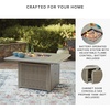 image:imageSignature Design by Ashley Haven Retreat Casual Weather Resistant Outdoor Fire Pit Table with 50000 BTU Burner Beige