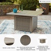image:imageSignature Design by Ashley Haven Retreat Casual Weather Resistant Outdoor Fire Pit Table with 50000 BTU Burner Beige