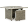 image:imageSignature Design by Ashley Haven Retreat Casual Weather Resistant Outdoor Fire Pit Table with 50000 BTU Burner Beige