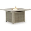 image:imageSignature Design by Ashley Haven Retreat Casual Weather Resistant Outdoor Fire Pit Table with 50000 BTU Burner Beige