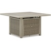 image:imageSignature Design by Ashley Haven Retreat Casual Weather Resistant Outdoor Fire Pit Table with 50000 BTU Burner Beige