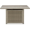 image:imageSignature Design by Ashley Haven Retreat Casual Weather Resistant Outdoor Fire Pit Table with 50000 BTU Burner Beige