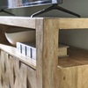 image:imageSignature Design by Ashley Hudwick Farmhouse 4Door Accent Cabinet with 2 Adjustable Shelves Light Brown
