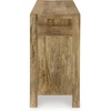 image:imageSignature Design by Ashley Hudwick Farmhouse 4Door Accent Cabinet with 2 Adjustable Shelves Light Brown