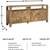 image:imageSignature Design by Ashley Hudwick Farmhouse 4Door Accent Cabinet with 2 Adjustable Shelves Light Brown