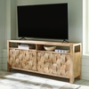 image:imageSignature Design by Ashley Hudwick Farmhouse 4Door Accent Cabinet with 2 Adjustable Shelves Light Brown