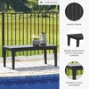image:imageSignature Design by Ashley Hyland Wave Modern Weather Resistant HDPE Outdoor Coffee Table WhiteBlack