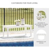 image:imageSignature Design by Ashley Hyland Wave Modern Weather Resistant HDPE Outdoor Coffee Table WhiteWhite