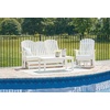 image:imageSignature Design by Ashley Hyland Wave Modern Weather Resistant HDPE Outdoor Coffee Table WhiteWhite