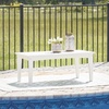 image:imageSignature Design by Ashley Hyland Wave Modern Weather Resistant HDPE Outdoor Coffee Table WhiteWhite