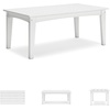 image:imageSignature Design by Ashley Hyland Wave Modern Weather Resistant HDPE Outdoor Coffee Table WhiteWhite