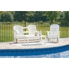 image:imageSignature Design by Ashley Hyland Wave Modern Weather Resistant HDPE Outdoor Coffee Table WhiteWhite