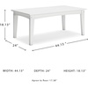 image:imageSignature Design by Ashley Hyland Wave Modern Weather Resistant HDPE Outdoor Coffee Table WhiteWhite