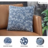 image:imageSignature Design by Ashley Jaycott NextGen Nuvella Contemporary IndoorOutdoor Weather Resistant Geometric Pillow with Machine Washable Cover Set of 4 Blue amp White