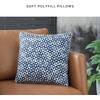 image:imageSignature Design by Ashley Jaycott NextGen Nuvella Contemporary IndoorOutdoor Weather Resistant Geometric Pillow with Machine Washable Cover Set of 4 Blue amp White