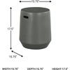 image:imageSignature Design by Ashley Kalmunds 175 Modern Ceramic IndoorOutdoor Stool Light Gray