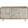 image:imageSignature Design by Ashley Kerrings Modern Glam Accent Cabinet Brown Black and WhiteRustic
