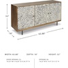 image:imageSignature Design by Ashley Kerrings Modern Glam Accent Cabinet Brown Black and WhiteRustic