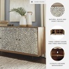 image:imageSignature Design by Ashley Kerrings Modern Glam Accent Cabinet Brown Black and WhiteRustic