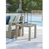 image:imageSignature Design by Ashley Kimpton Isle Contemporary Outdoor Fade and Rust Resistant Coffee Table with Stone Tabletop Light BrownKimpton Isle Square End Table