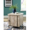 image:imageSignature Design by Ashley Laddford Rustic Chic Accent Cabinet or End Table Whitewash