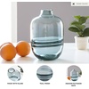 image:imageSignature Design by Ashley Lemmitt Amber Glass Table Vase 12 Inch Tall Contemporary Bottle Vase Watertight Indoor Outdoor Glass Construction Decorative Centerpiece AmberTransparent Blue