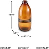 image:imageSignature Design by Ashley Lemmitt Amber Glass Table Vase 12 Inch Tall Contemporary Bottle Vase Watertight Indoor Outdoor Glass Construction Decorative Centerpiece AmberTransparent Brown