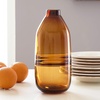 image:imageSignature Design by Ashley Lemmitt Amber Glass Table Vase 12 Inch Tall Contemporary Bottle Vase Watertight Indoor Outdoor Glass Construction Decorative Centerpiece AmberTransparent Brown
