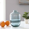 image:imageSignature Design by Ashley Lemmitt Amber Glass Table Vase 12 Inch Tall Contemporary Bottle Vase Watertight Indoor Outdoor Glass Construction Decorative Centerpiece AmberTransparent Blue