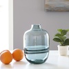 image:imageSignature Design by Ashley Lemmitt Amber Glass Table Vase 12 Inch Tall Contemporary Bottle Vase Watertight Indoor Outdoor Glass Construction Decorative Centerpiece AmberTransparent Blue