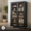 image:imageSignature Design by Ashley Lenston Black Accent Cabinet with Glass Doors