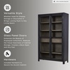 image:imageSignature Design by Ashley Lenston Black Accent Cabinet with Glass Doors