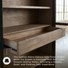 image:imageSignature Design by Ashley Lenston Black Accent Cabinet with Glass Doors