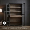 image:imageSignature Design by Ashley Lenston Black Accent Cabinet with Glass Doors