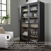 image:imageSignature Design by Ashley Lenston Black Accent Cabinet with Glass Doors