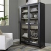 image:imageSignature Design by Ashley Lenston Black Accent Cabinet with Glass Doors