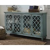 image:imageSignature Design by Ashley Mirimyn 4Door Accent Cabinet Antique TealBlue