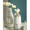 image:imageSignature Design by Ashley Modern Ceramic Vase Set of 2 White and Gold