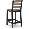 image:imageSignature Design by Ashley Moondance Contemporary Outdoor Weather Resistant Counter Table and 2 Bar Stools Set of 3 Black amp Light Brown