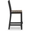 image:imageSignature Design by Ashley Moondance Contemporary Outdoor Weather Resistant Counter Table and 2 Bar Stools Set of 3 Black amp Light Brown