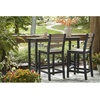 image:imageSignature Design by Ashley Moondance Contemporary Outdoor Weather Resistant Counter Table and 2 Bar Stools Set of 3 Black amp Light Brown