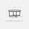 image:imageSignature Design by Ashley North Island Outdoor Coffee Table Contemporary Patio Table With Marble Look Sintered Stone Top RustResistant Aluminum for Porch or Patio Gray