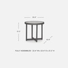 image:imageSignature Design by Ashley North Island Outdoor Side Table PowderCoated Aluminum MarbleLook Sintered Stone Top for Porch or Patio Seating Accent Gray