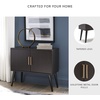 image:imageSignature Design by Ashley Orinfield Contemporary Accent Cabinet with 2 Doors Dark BrownDark Brown