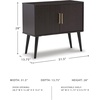 image:imageSignature Design by Ashley Orinfield Contemporary Accent Cabinet with 2 Doors Dark BrownDark Brown