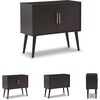 image:imageSignature Design by Ashley Orinfield Contemporary Accent Cabinet with 2 Doors Dark BrownDark Brown