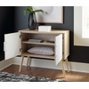 image:imageSignature Design by Ashley Orinfield Contemporary Accent Cabinet with 2 Doors Dark BrownLight Brown